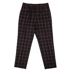 Gucci Men's Navy and Red Checkered Joggers